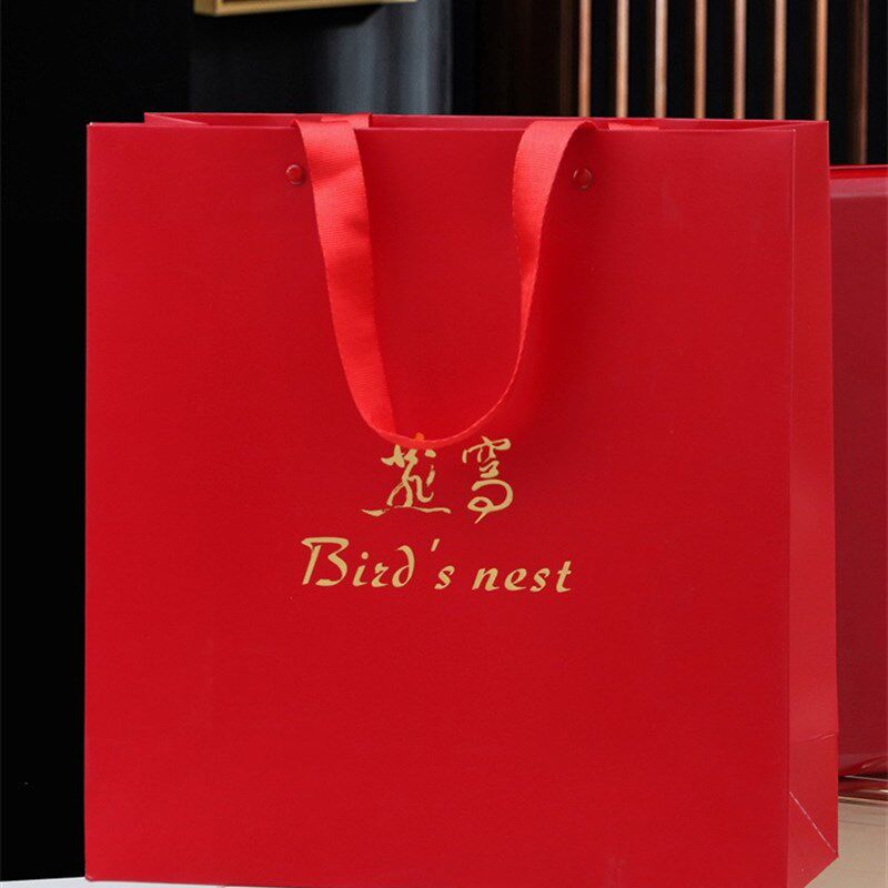 档烤漆木盒燕窝包装盒半斤溯源码洞燕盏礼盒空盒红色礼品盒盒子
