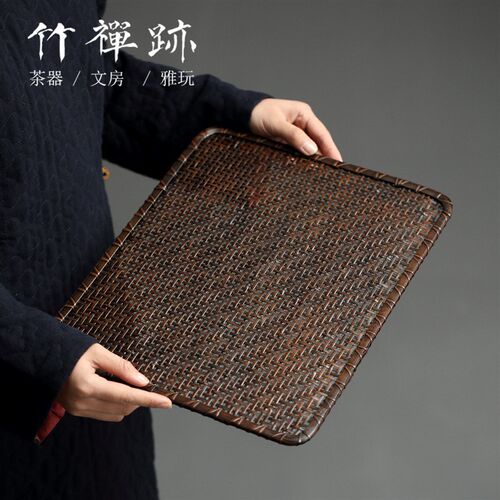 竹禅迹竹编茶垫 茶具茶道茶室隔茶垫茶功夫茶垫竹垫