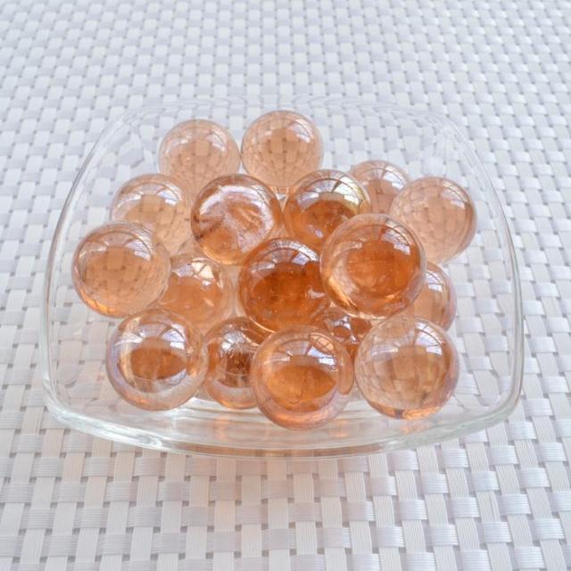 25mm玻璃珠 2.5厘米彩色大号玻璃球 透明海蓝深蓝绿色琥珀色 混色