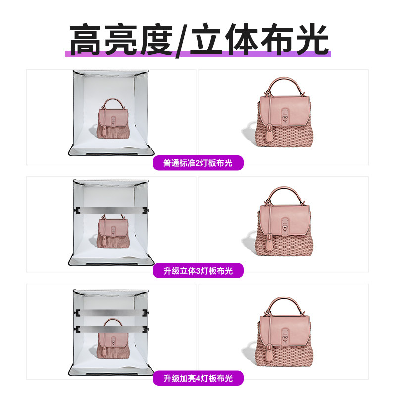 小型摄影棚拍照灯箱拍摄箱迷你淘宝灯补光装影棚设备大型柔光拍产