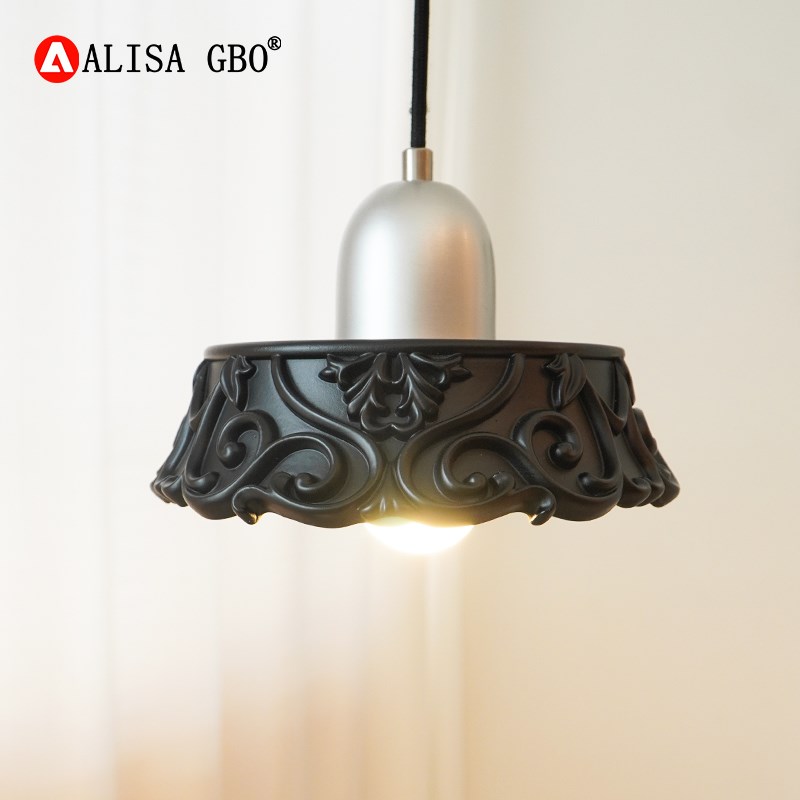 爱丽莎 赫本雕花吊灯法式复古中古设计师吧台卧室床头小吊灯