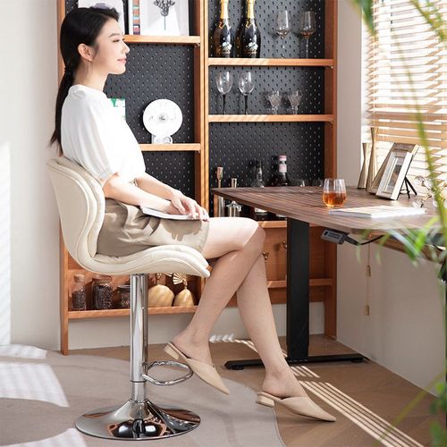 护腰舒适吧台椅子吧椅升降旋转高脚凳家用收银台椅岛台椅酒吧椅