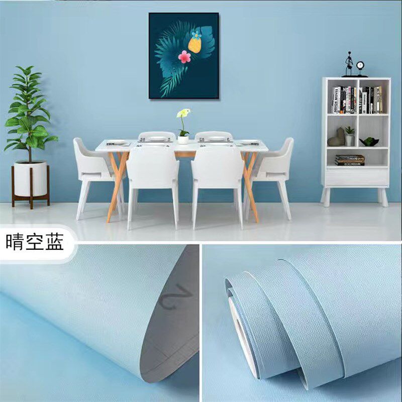 米墙纸自粘壁纸防水防潮出租房宿舍家用自温馨卧室纯白色