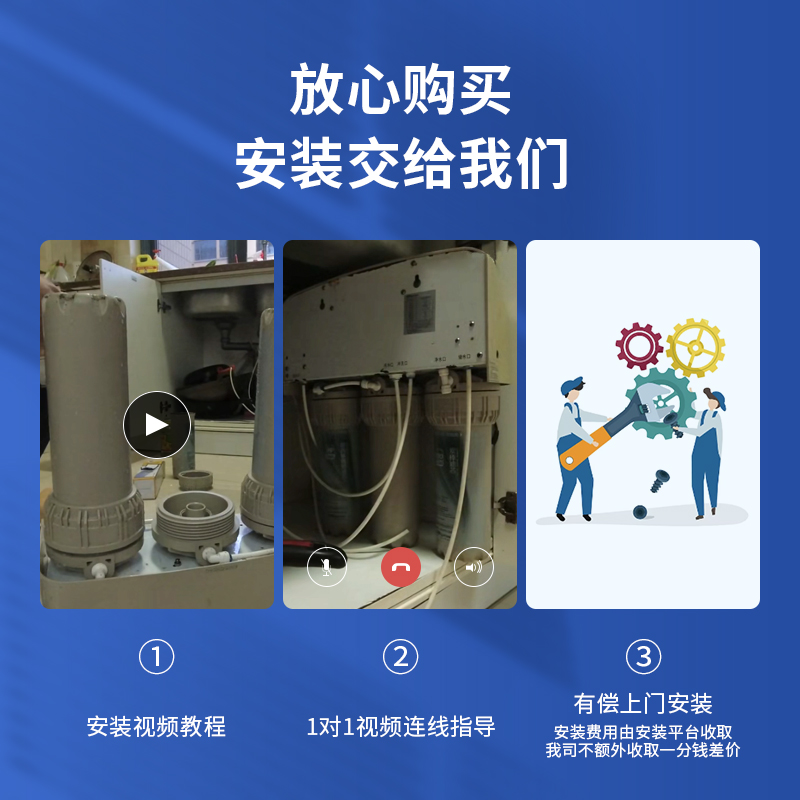 适配沁园净水机滤芯KRL3863/QR-RL-403A/B/C净水器的ro膜全套通用