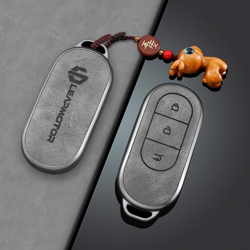 2款零跑c11钥匙领跑c01改装壳零跑遥控汽车用品卡片包扣男