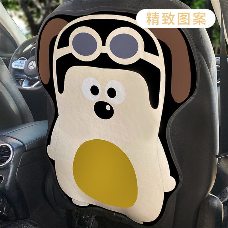 汽车椅背防踢垫通用皮革防水耐磨卡通爱椅背车用车内座椅保护