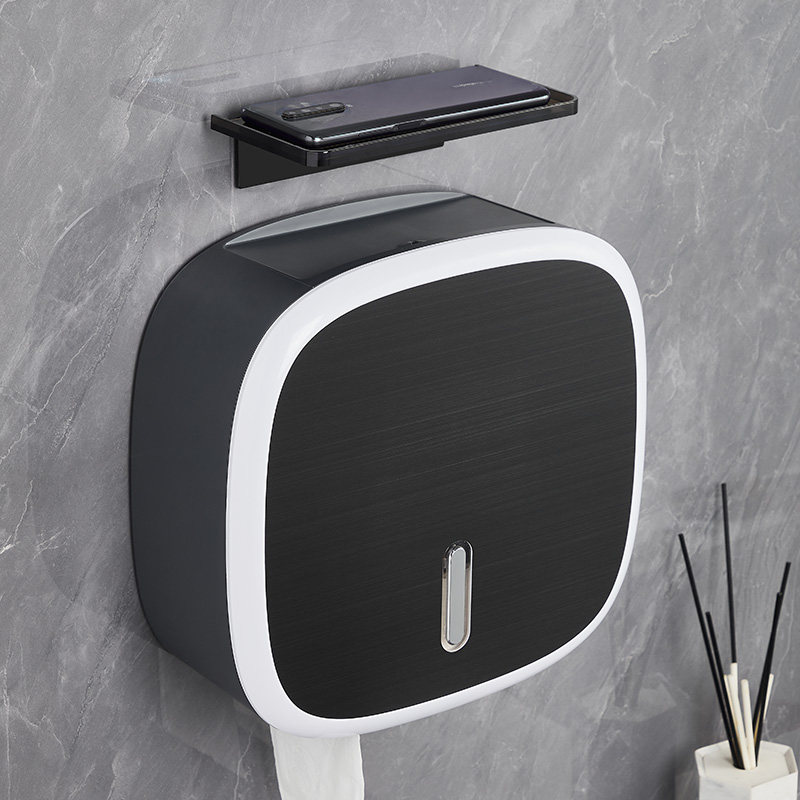 免打孔纸盒壁挂式酒店卫生间商用大盘纸厕纸架防水厕所抽纸盒