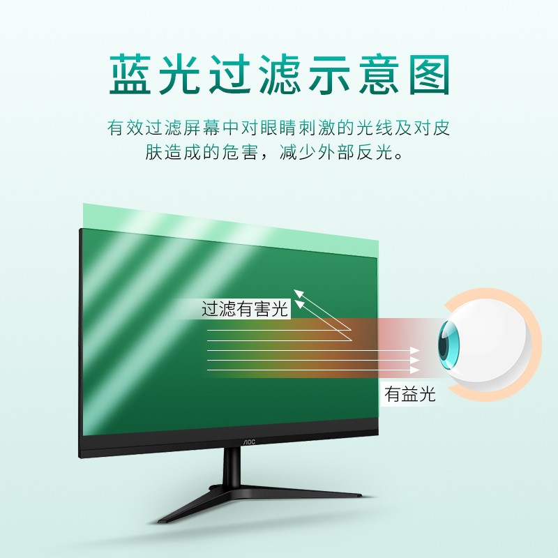 防蓝光电脑屏幕保护膜绿光护眼贴膜电脑27磨砂笔记本23防阳光近视