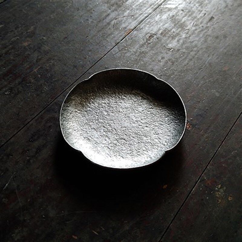 采喜堂 瓣葵口 岩石纹纯锡茶 文茶道器物 杯 壶承 急须台