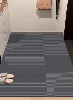 灰色硅藻泥入户地垫门口吸水防滑进门垫玄关满铺耐脏家用门口地垫