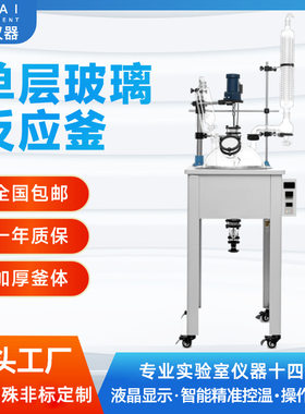上海一凯供应10L单层玻璃反应釜多功能反应器电热套玻璃反应球型