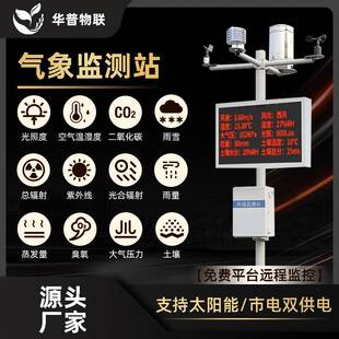高标农田农业气象站室外太阳能环境监测系统温度湿度传感器雨量器