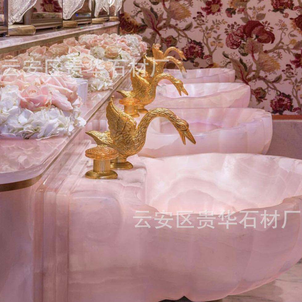 天然大理石电视背景墙装饰石雕粉色大理石大理石台面窗台板门槛石