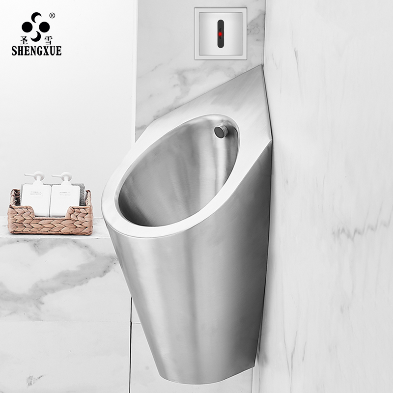 锈钢小便斗全自动感应器冲水挂墙式墙角小便池转角小便器