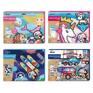 儿童像素马赛拼画宝宝手工制作材料粘画纸