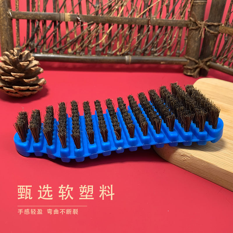 弯曲文玩刷子猪鬃纳米钢丝尼龙小金刚核桃打底理工具