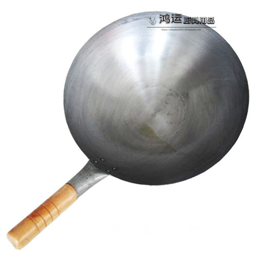 饭店专用熟铁锅粘锅无耳炒菜炒粉蛋炒饭铁锅电磁炉燃气灶锅超轻