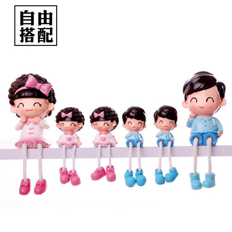 家居客厅物树脂吊脚娃娃房间室内装饰品小摆设创意