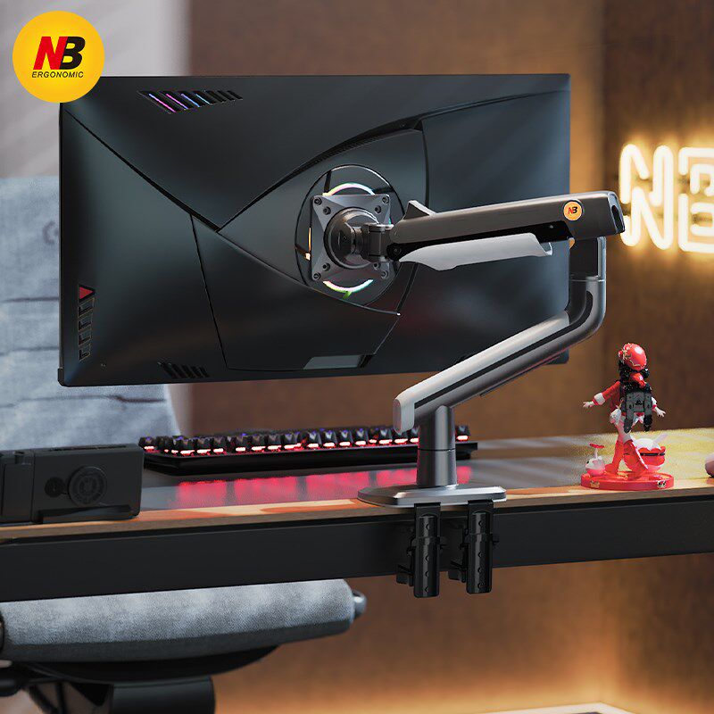 电竞显示器支架械臂  游戏电脑屏悬空增架带鱼屏N