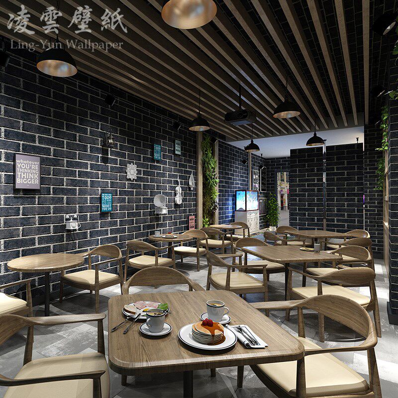 复古砖纹非自粘仿古红砖墙纸砖块装修壁纸怀旧工业风工程商用