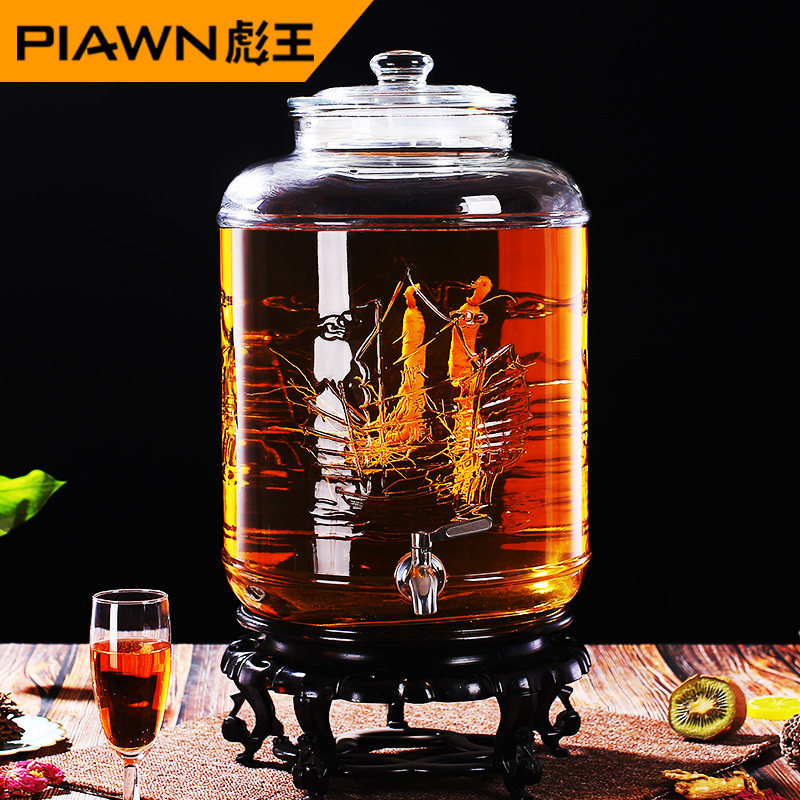 彪王泡酒玻璃瓶斤斤酿酒罐泡药酒瓶酒坛子加厚玻璃罐子