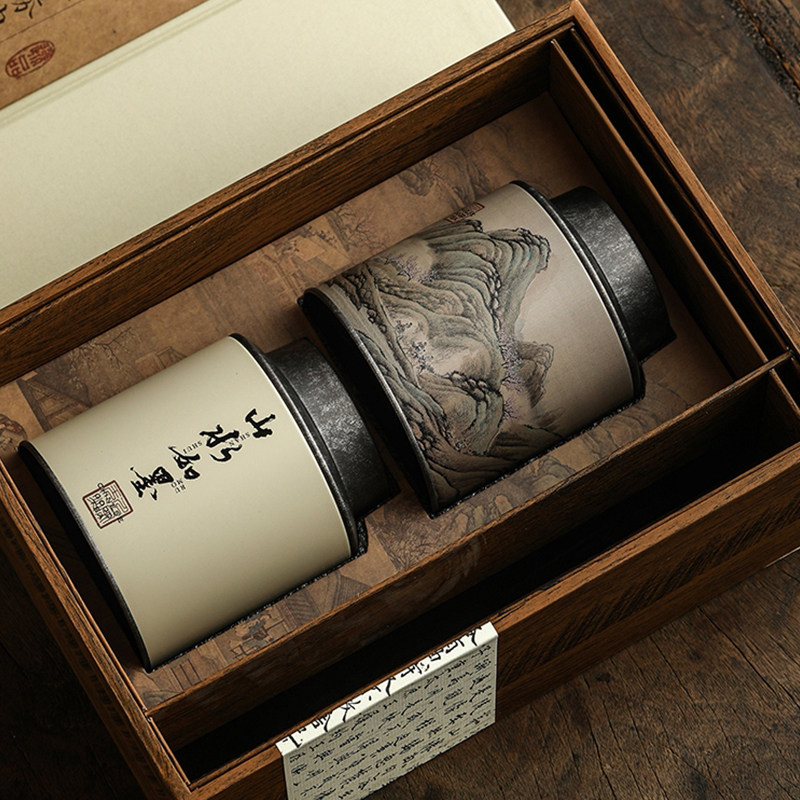 中秋茶叶罐红茶白毫银针绿茶通用包装盒茶叶礼盒半斤装空盒子定制