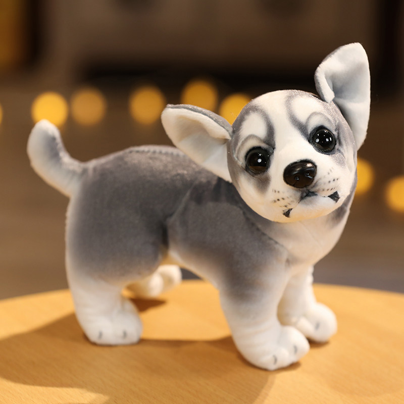 名犬狗狗公仔仿真小狗毛绒哈士奇吉娃娃八哥斑点狗宠物狗玩偶