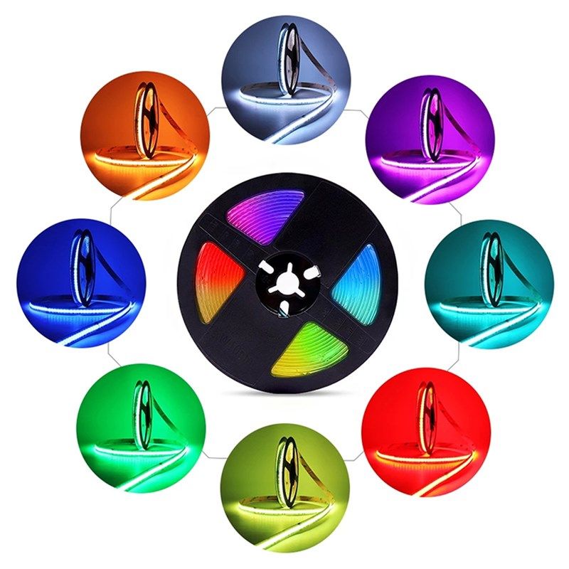 LED七彩软灯条RGB变色线性灯COB低压高亮高密灯带自粘12/24V贴片,家装灯饰光源,室内LED灯带,淘宝优惠券,粉丝福利购,淘宝优惠卷