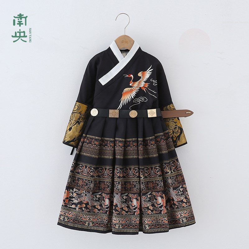 飞鱼服儿童古装明朝锦衣卫汉服男童长袍男孩武侠剑客中国风春秋季