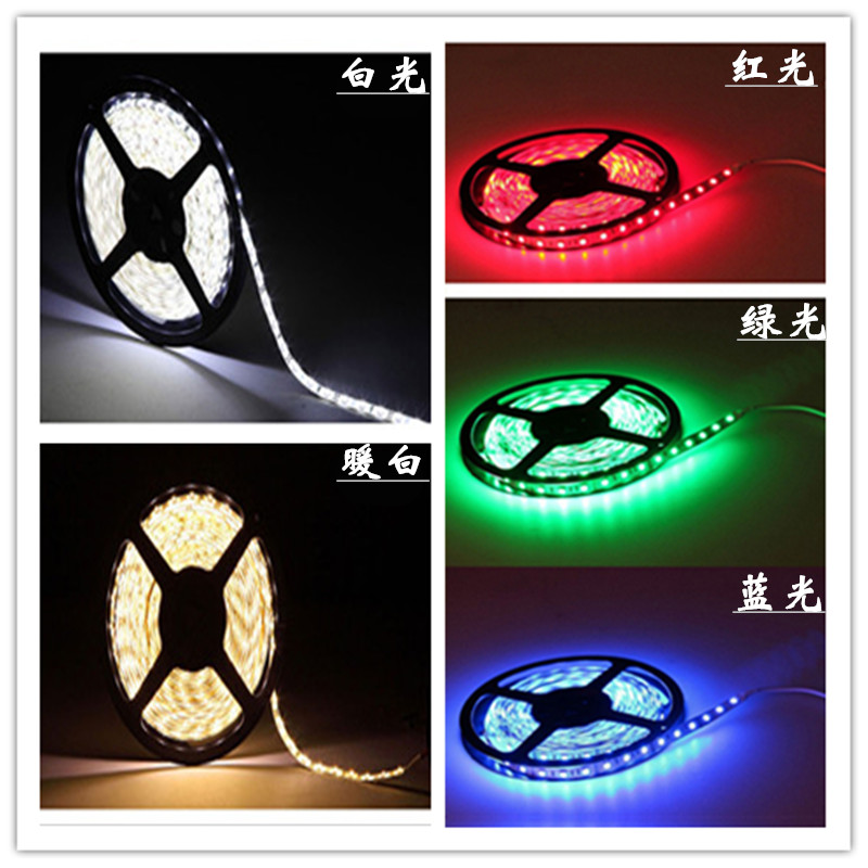LED12V24V2835一米120灯180灯240灯高亮造型带胶防水灯带5米一卷