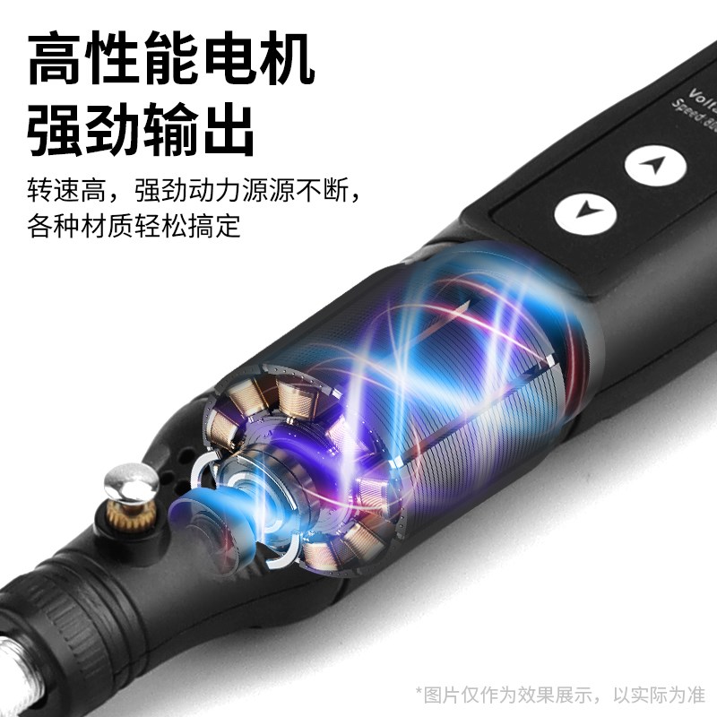 鹿仙子电磨机小型手持打磨机玉石木雕电动抛光切割机雕刻工具电钻