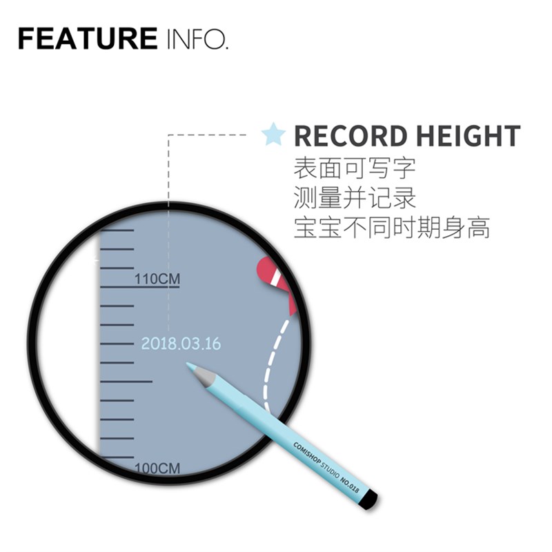 儿童身高挂尺立体模型飞机布料材质幼儿园童装店装饰儿童身高尺