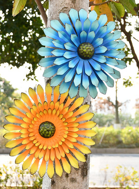 花园装饰庭院创意户外铁艺花朵别墅墙面阳台园艺景观树上挂件小品