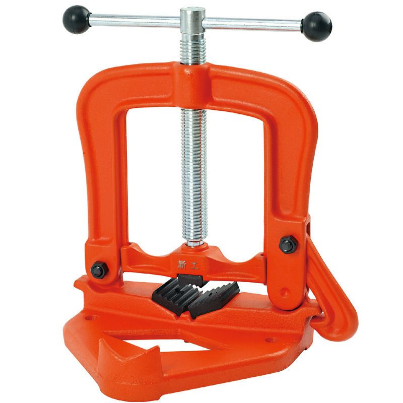 新工加重型管子台虎钳压力钳台钳龙门钳龙门架镀锌管道工具钳子