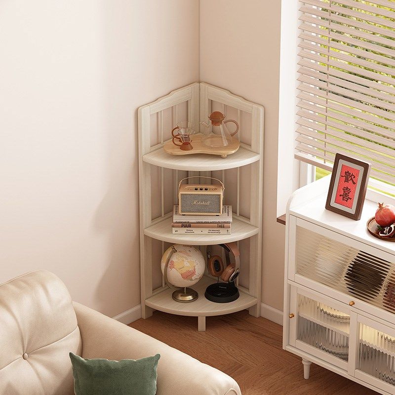 奶油风转角置物架家用角柜客厅墙角收纳柜非实木一体靠墙三角柜子,住宅家具,角柜,淘宝优惠券,粉丝福利购,淘宝优惠卷