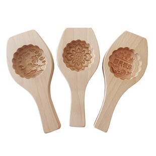 做馒头面食卡子木质中秋绿豆糕印字蒸糕福鱼烘培模具模型印具