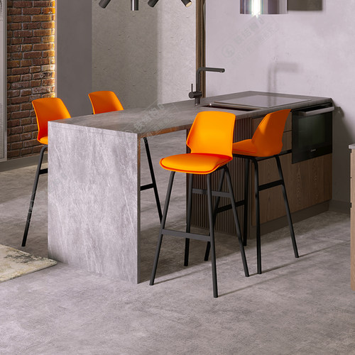 工业风前台靠背高脚凳铁艺吧台椅现代家用吧台凳酒吧椅高椅子