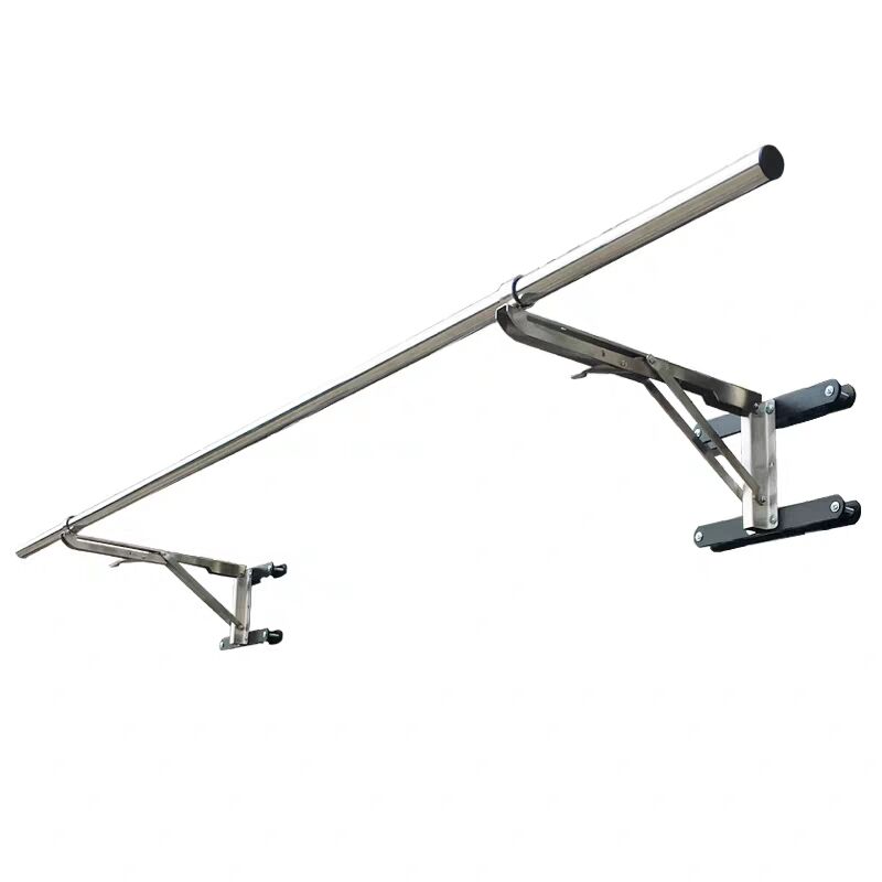 防盗网护栏不锈钢高层晒被子免打孔阳台晾衣杆可折叠外置凉晒衣杆