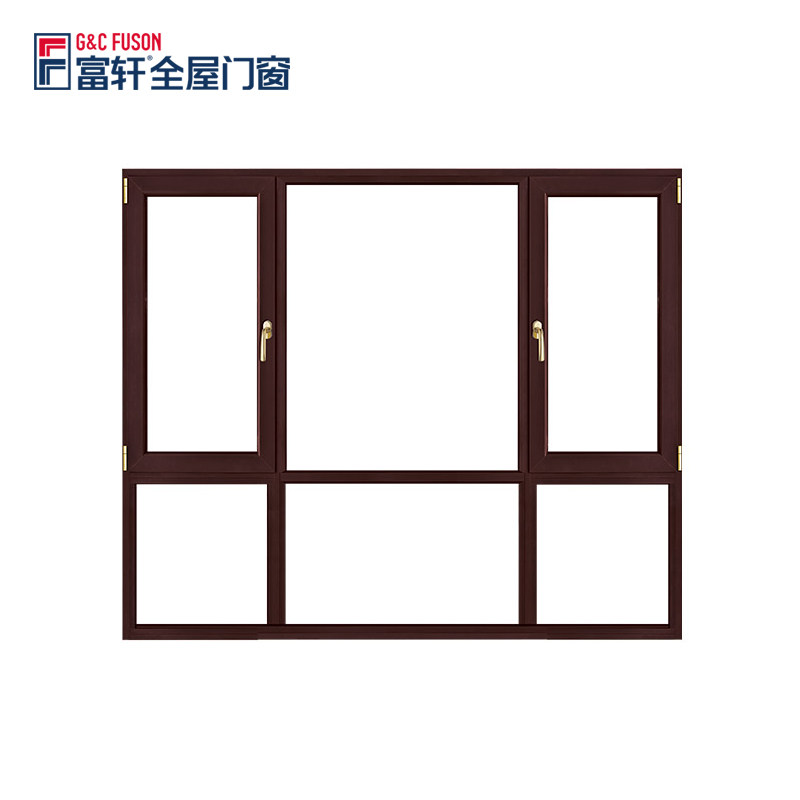 富轩门窗 铝合金阿瑞斯断桥铝平开窗封阳台落地玻璃窗户卧室定制