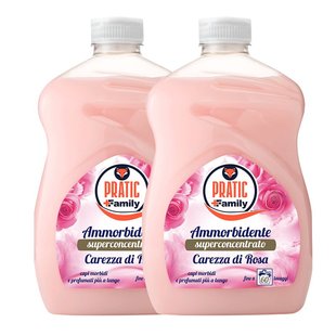 进口狐狸爸爸衣物柔顺剂1500ml 衣物护理剂玫瑰花香防静电 2瓶装