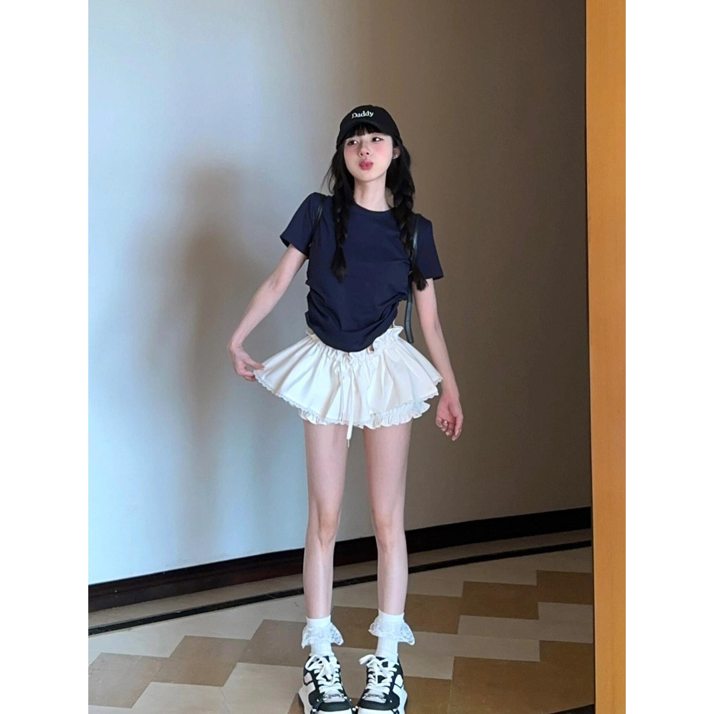 纯欲辣妹风两件套女2026新款套头圆领短袖T恤搭配花苞半身裙套装,女装/女士精品,时尚套装,淘宝优惠券,粉丝福利购,淘宝优惠卷