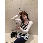 长袖 罩衫 上衣女2026春夏新款 韩系甜美减龄感薄款 简约百搭针织开衫