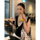 显瘦套装 法式 气质纯欲风设计感波点挂脖叠穿吊带背心女2026春新款