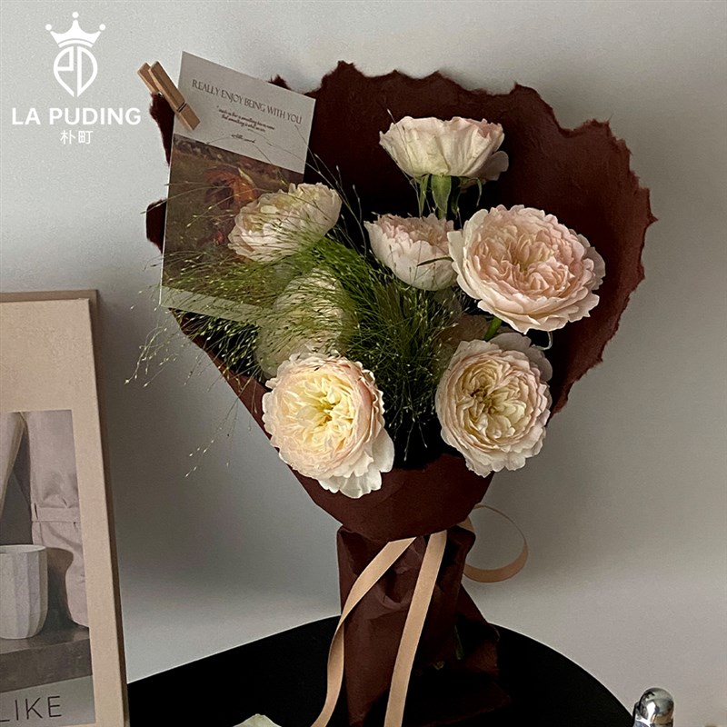 L朴町 手撕东巴纸鲜花花束花艺包装纸花店包花纸手工diy资材