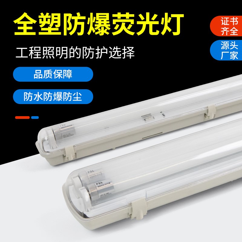 防爆灯防灯单管日光灯荧光灯库厂房防水防尘支架灯管