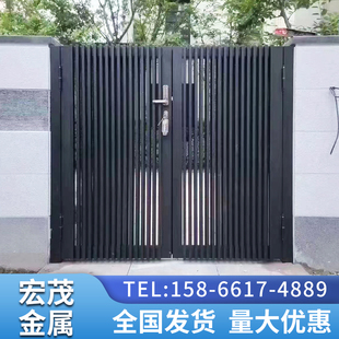 别墅铝艺大门门单门铝合金庭院大门乡村小区农村铝艺大门