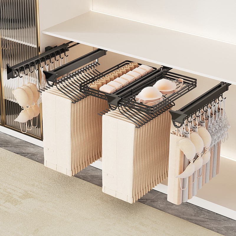 内衣挂钩衣架抽拉伸缩滑轨背心吊带文胸家用侧装多功能波浪纳架子