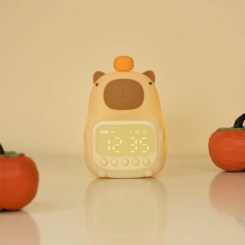 卡巴拉闹钟学生起床夜灯可爱桌面钟表儿童智能电子小时钟初中生