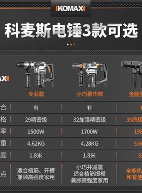 电锤钻电镐电钻大功率冲击t钻工A业级混凝土两用电动工具家用重型