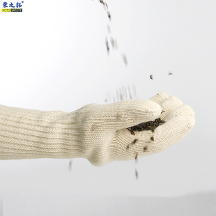 耐温200度专业炒茶烧烤手套砂锅耐磨微波炉烤箱手套双层隔热防烫